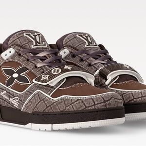 Louis Vuitton Monogram Brown and White Sneakers
